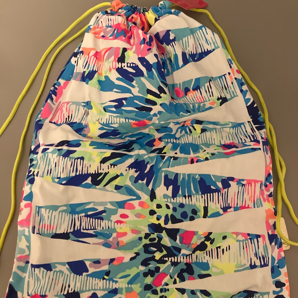 Lilly Pulitzer Beach game drawstring bag